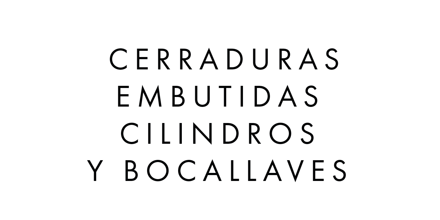  Cerraduras embutidas cilindros y bocallaves 